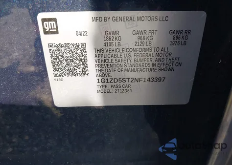 2022 Chevrolet Malibu Fwd Lt from USA, damaged, VIN 1G1ZD5ST2NF143397